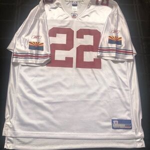 Reebok NFL Arizona Cardinals On Field White Jersey  #22 Emmitt Smith Size 2XL
